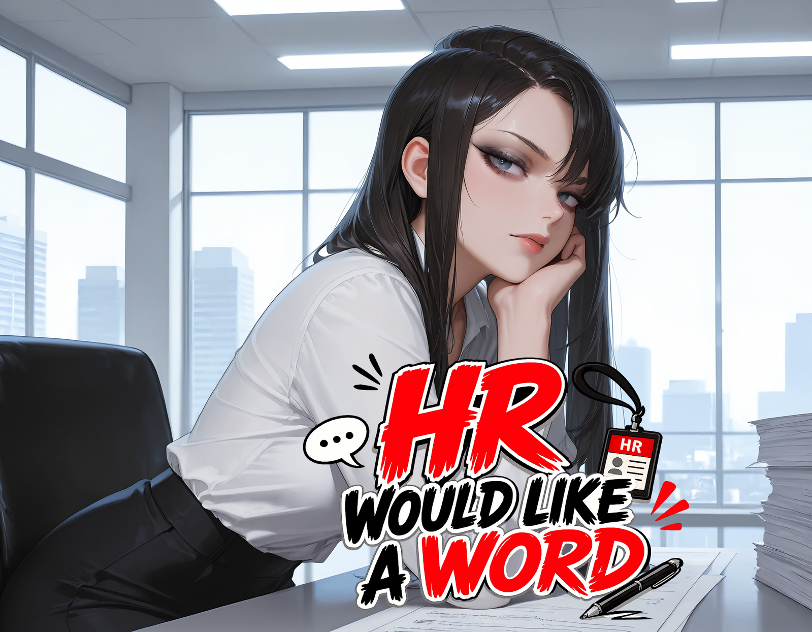 Cover art for HR Would Like a Word, a modern scenario on AI Dungeon