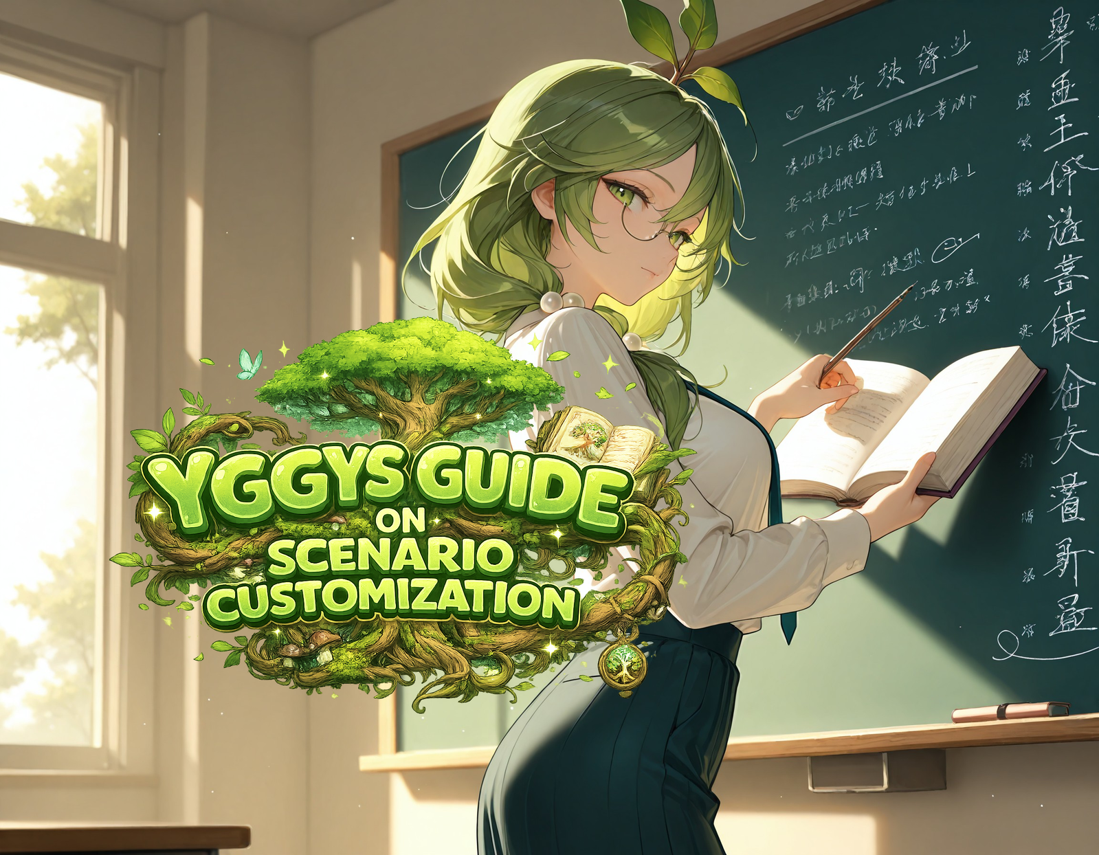 Cover art for Yggy's Guide to Scenario Customization, a guide scenario on AI Dungeon