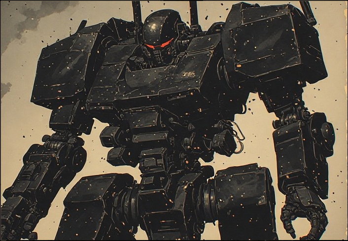 Cover art for The Steel Coffin, a mech scenario on AI Dungeon