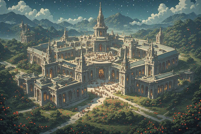 Cover art for Grandale Academy, a dark fantasy scenario on AI Dungeon