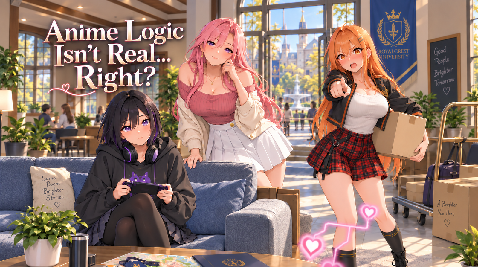 Cover art for Anime Logic Isn’t Real... Right?, an anime scenario on AI Dungeon