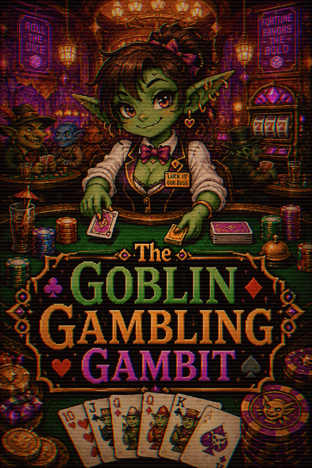 Cover art for The Goblin Gambling Gambit, a fantasy scenario on AI Dungeon