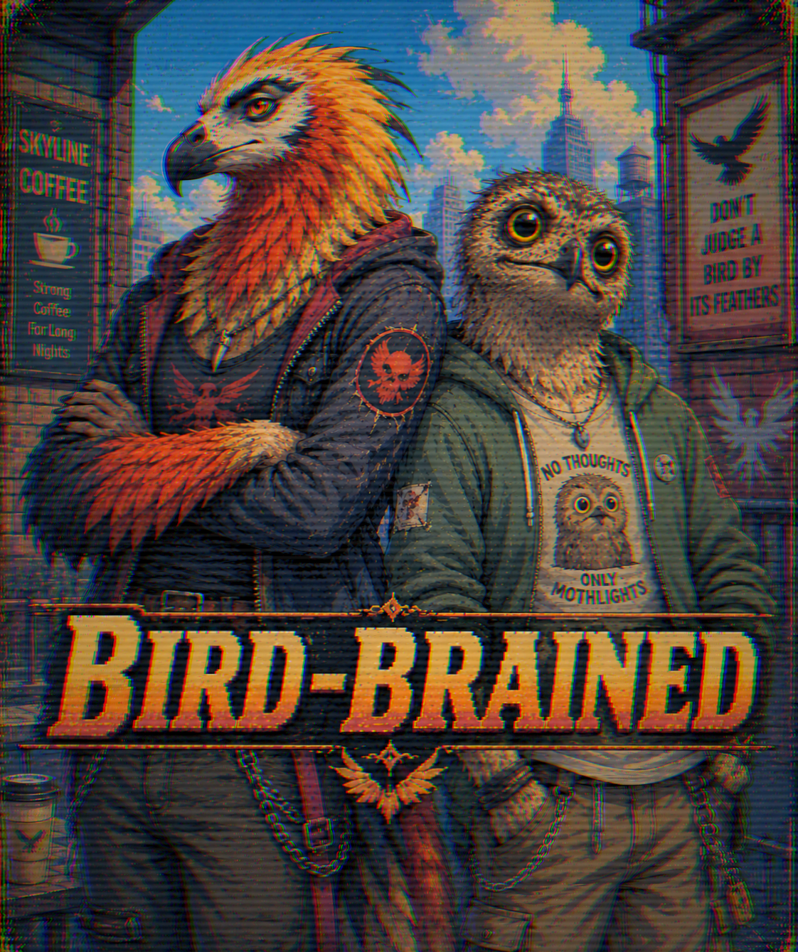 Cover art for ♂ Bird-Brained, a birds scenario on AI Dungeon