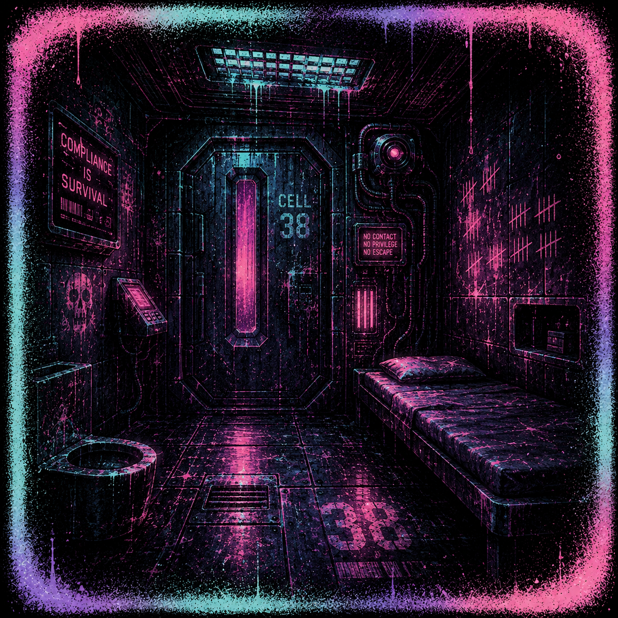 Cover art for Prisoner 38 (1.2), a prison scenario on AI Dungeon