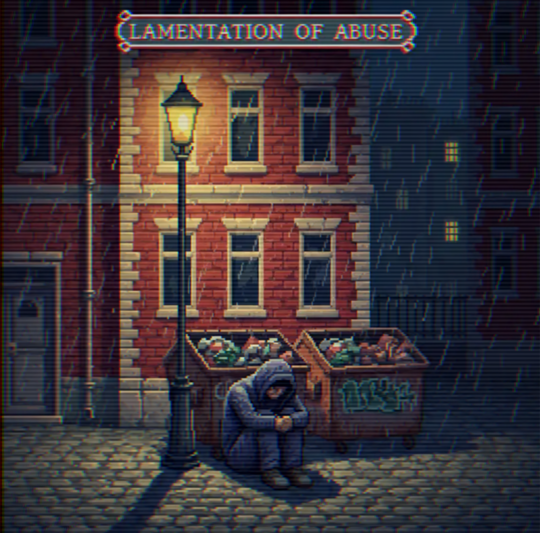 Cover art for Lamentation of Abuse (1.1), a bully scenario on AI Dungeon