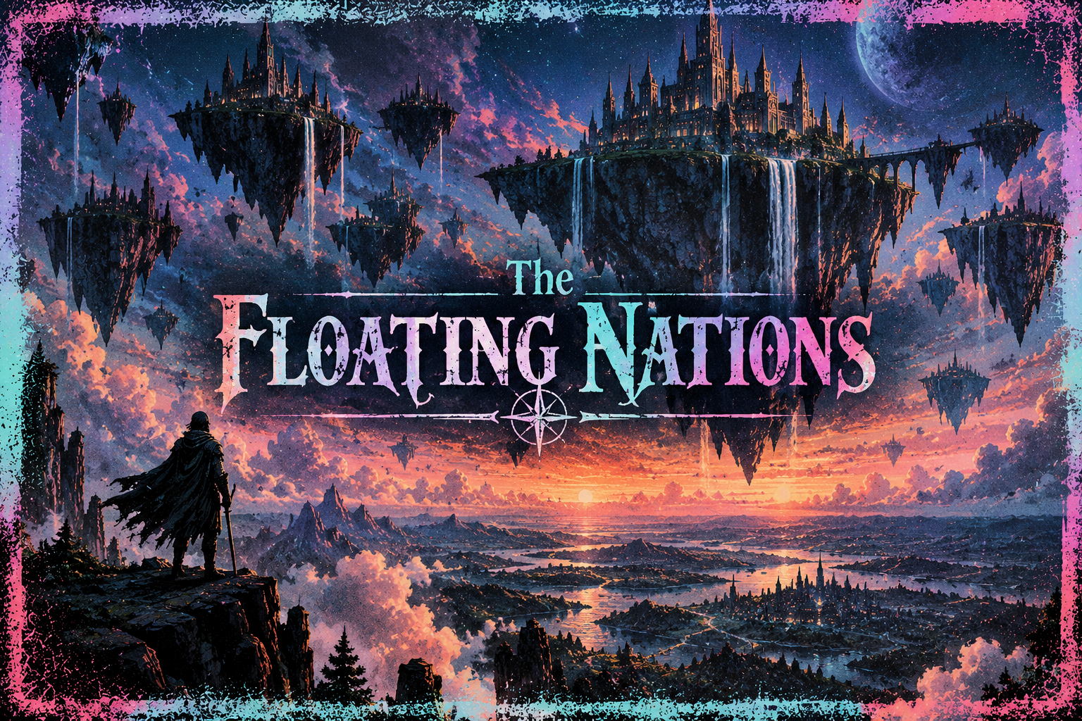Cover art for The Floating Nations (1.1), a magic scenario on AI Dungeon