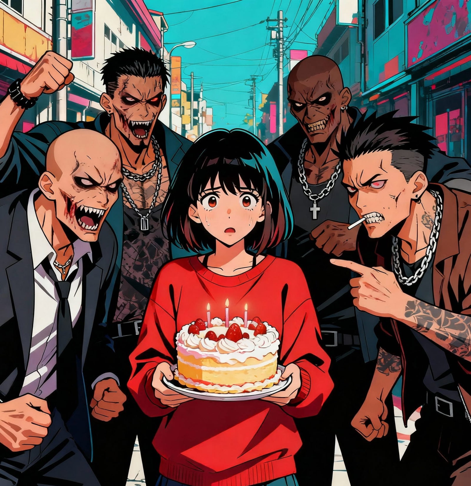 Cover art for They've come for her., a yakuza scenario on AI Dungeon