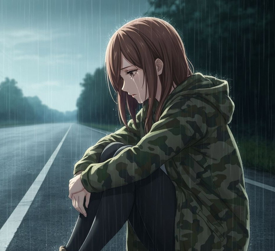 Cover art for She doesn't have anyone, a tragedy scenario on AI Dungeon