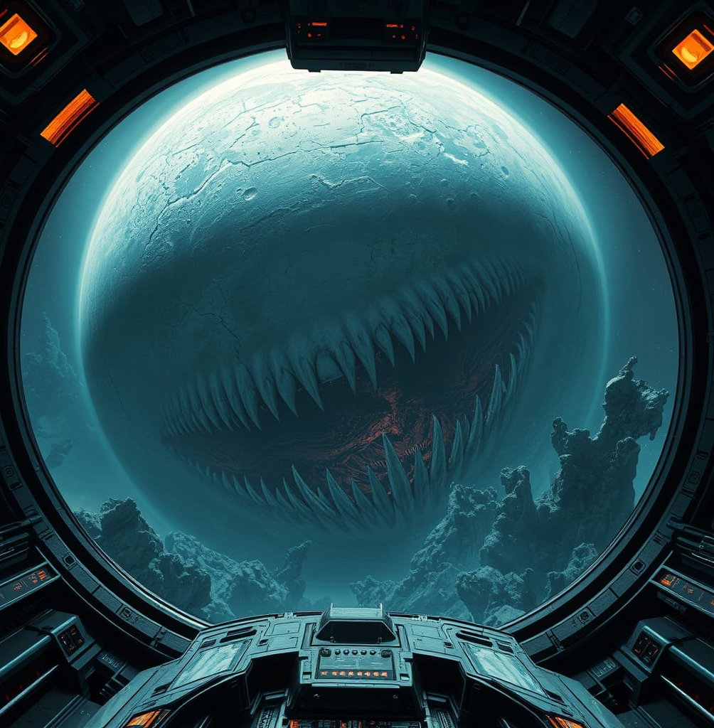 Cover art for The Planet Mimic, a horror scenario on AI Dungeon