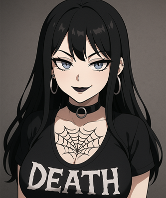 Cover art for Greta the Goth Bully, a romance scenario on AI Dungeon