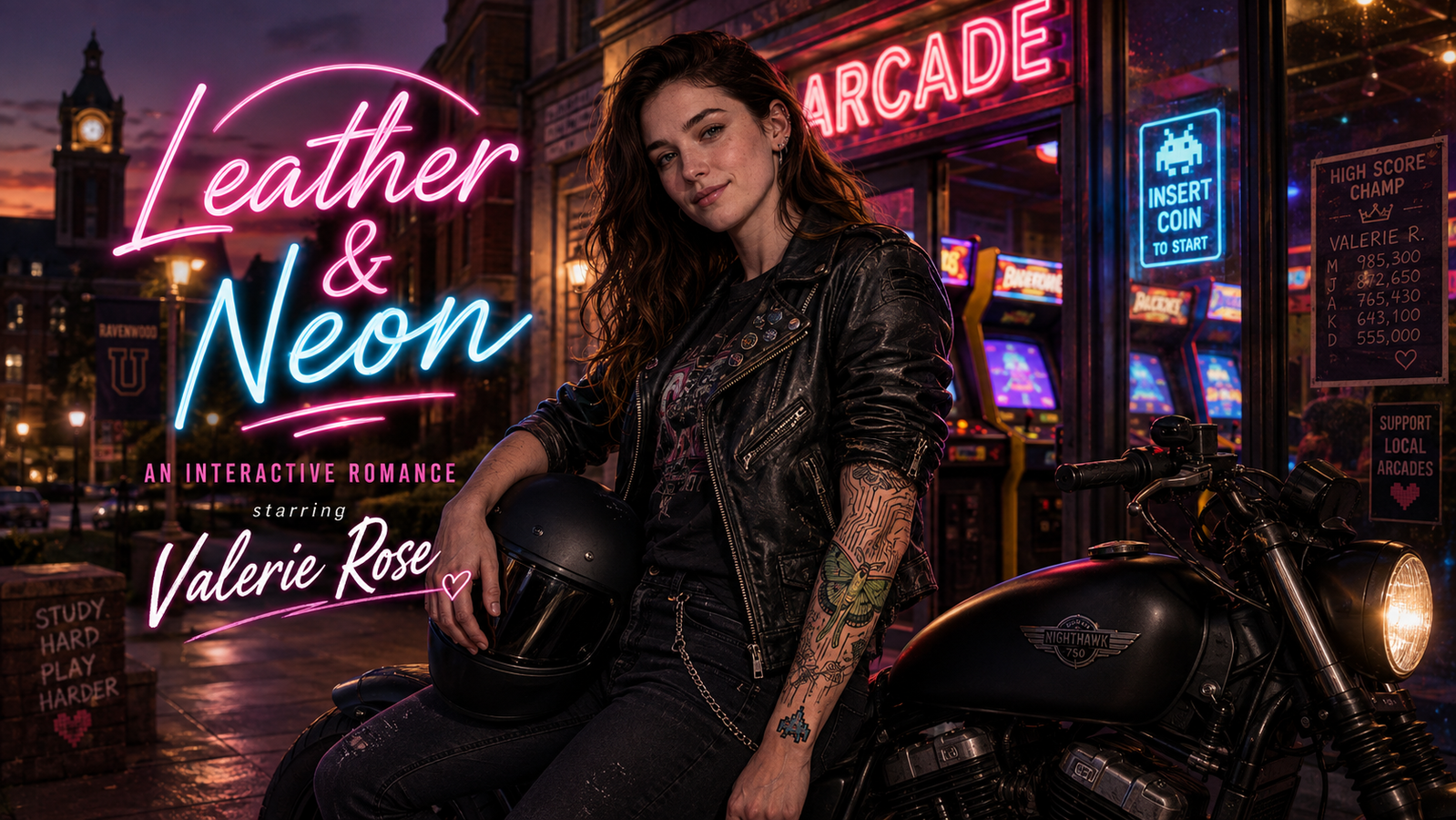 Cover art for Leather & Neon, a gothai scenario on AI Dungeon