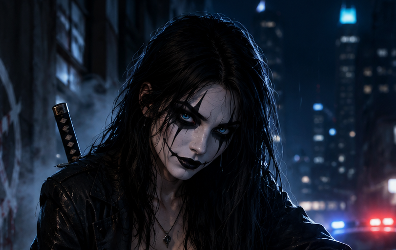 Cover art for Painted in Black, a drama scenario on AI Dungeon