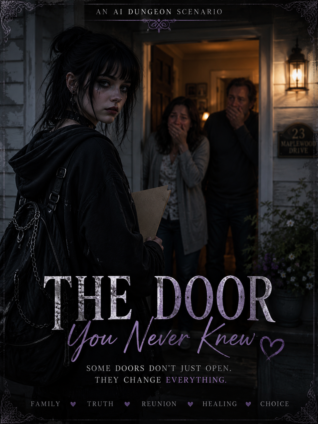 Cover art for The Door You Never Knew, a home scenario on AI Dungeon