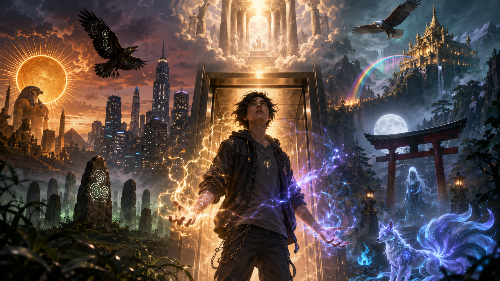 Cover art for Children of the Hidden Gods, a romance scenario on AI Dungeon