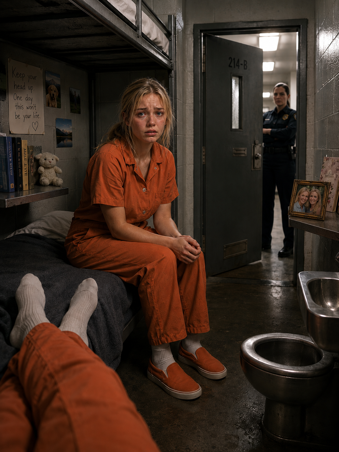 Cover art for The Girl in Cell 214-B, a thriller scenario on AI Dungeon