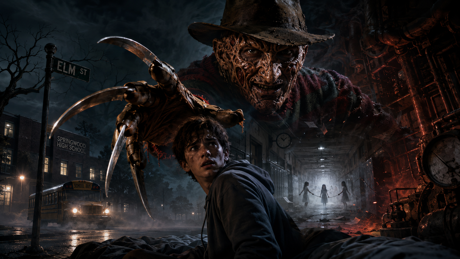 Cover art for A Nightmare on Elm Street: The Nightmare Returns, a drama scenario on AI Dungeon