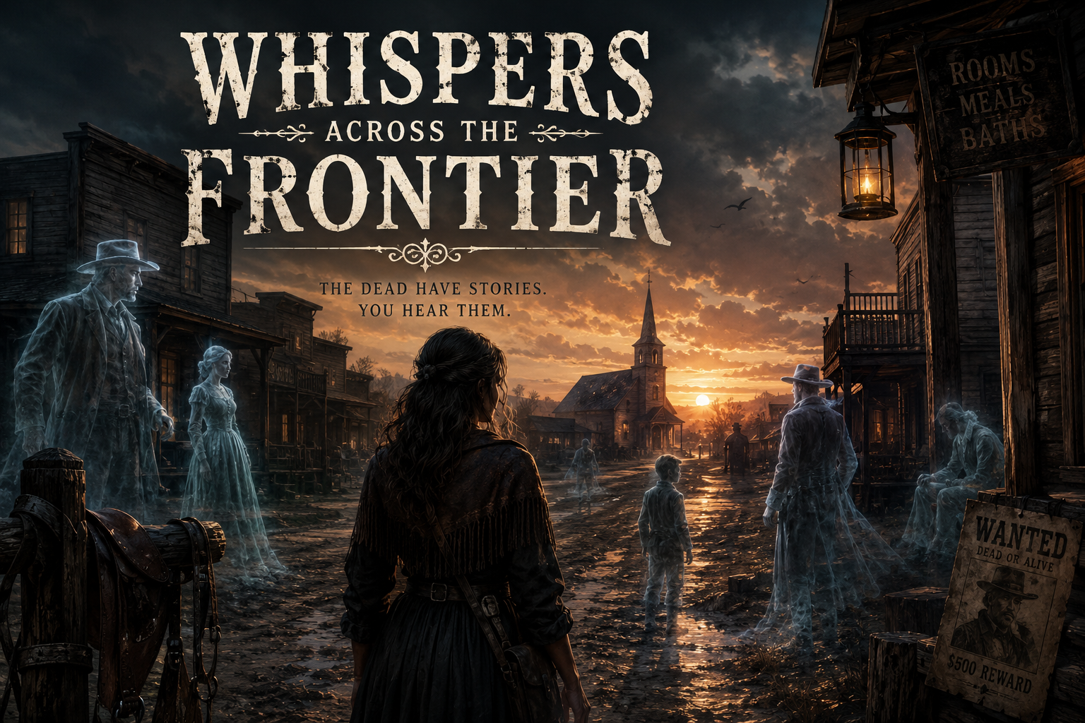 Cover art for Whispers Across the Frontier, a drama scenario on AI Dungeon