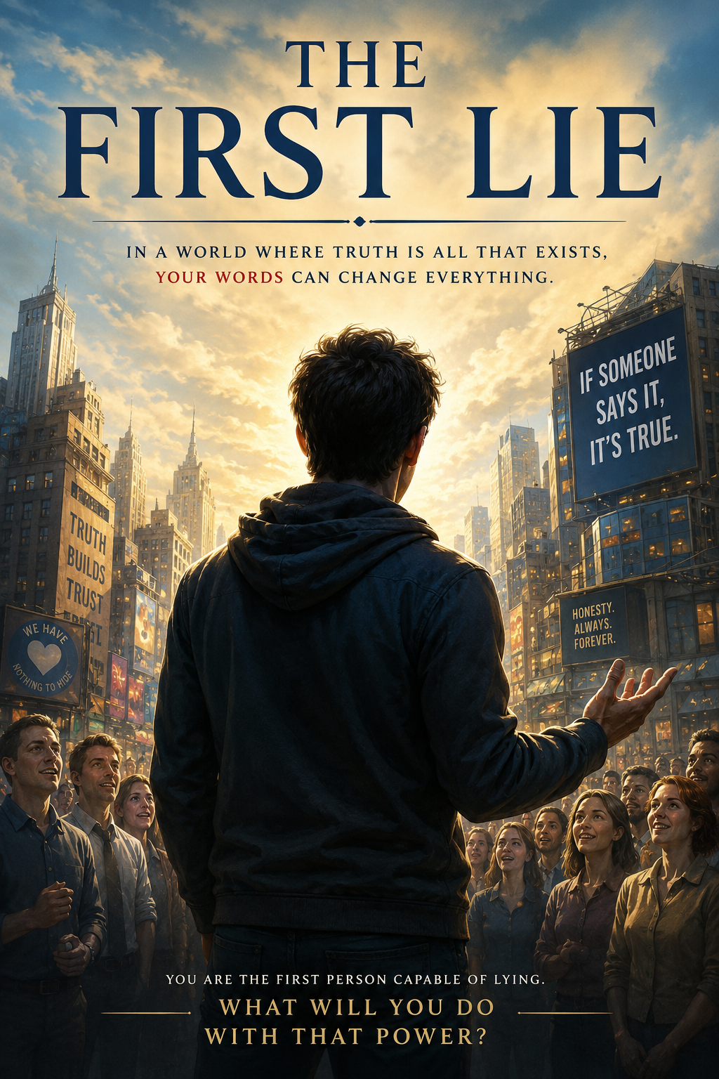 Cover art for The First Lie, a horror scenario on AI Dungeon