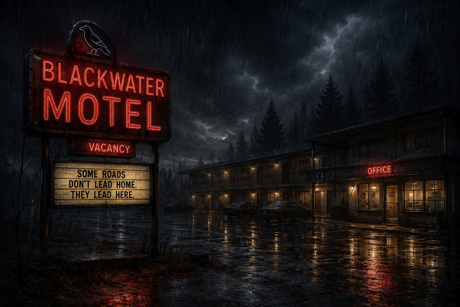 Cover art for Blackwater Motel, a drama scenario on AI Dungeon