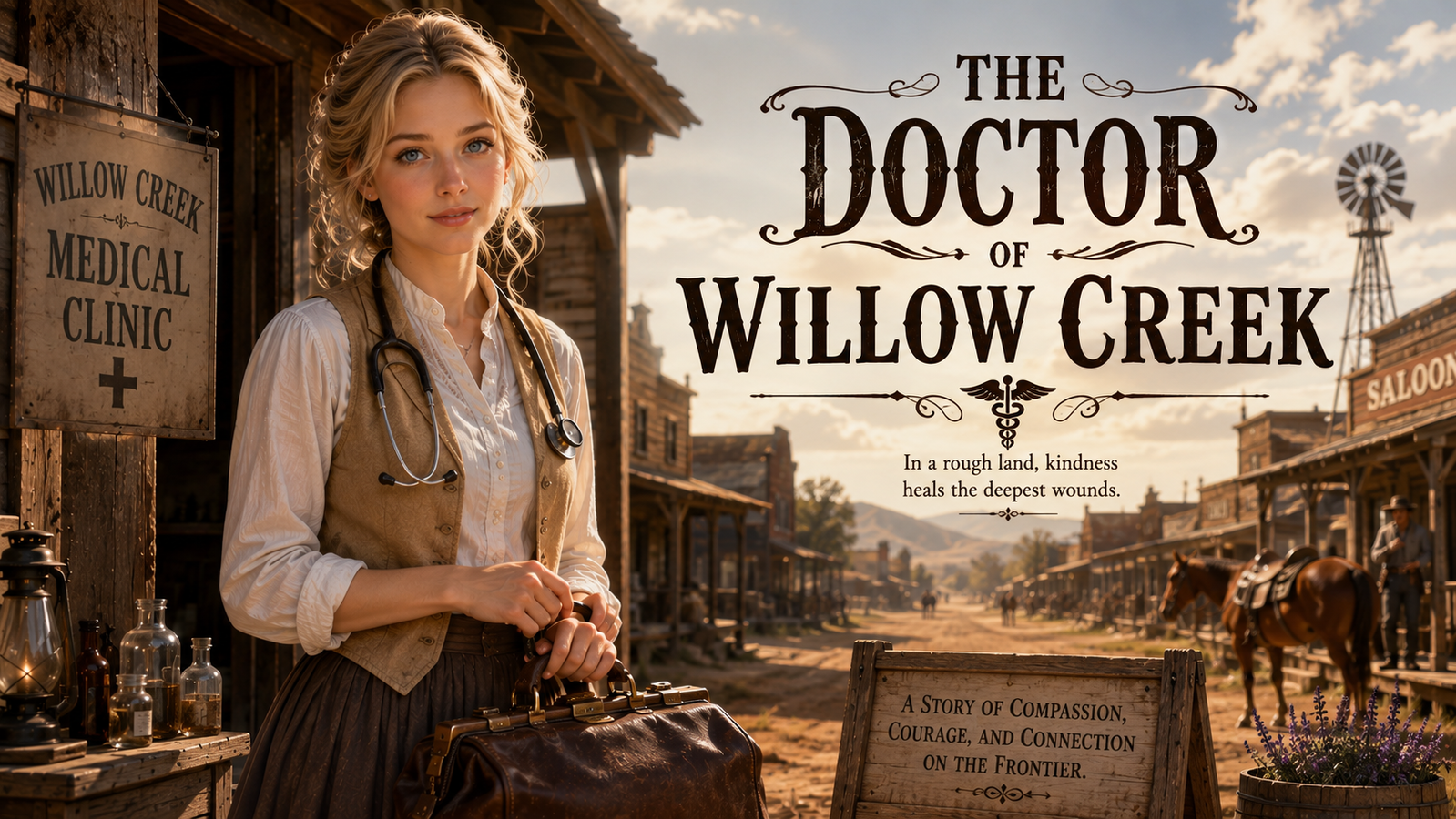Cover art for The Doctor of Willow Creek, a drama scenario on AI Dungeon