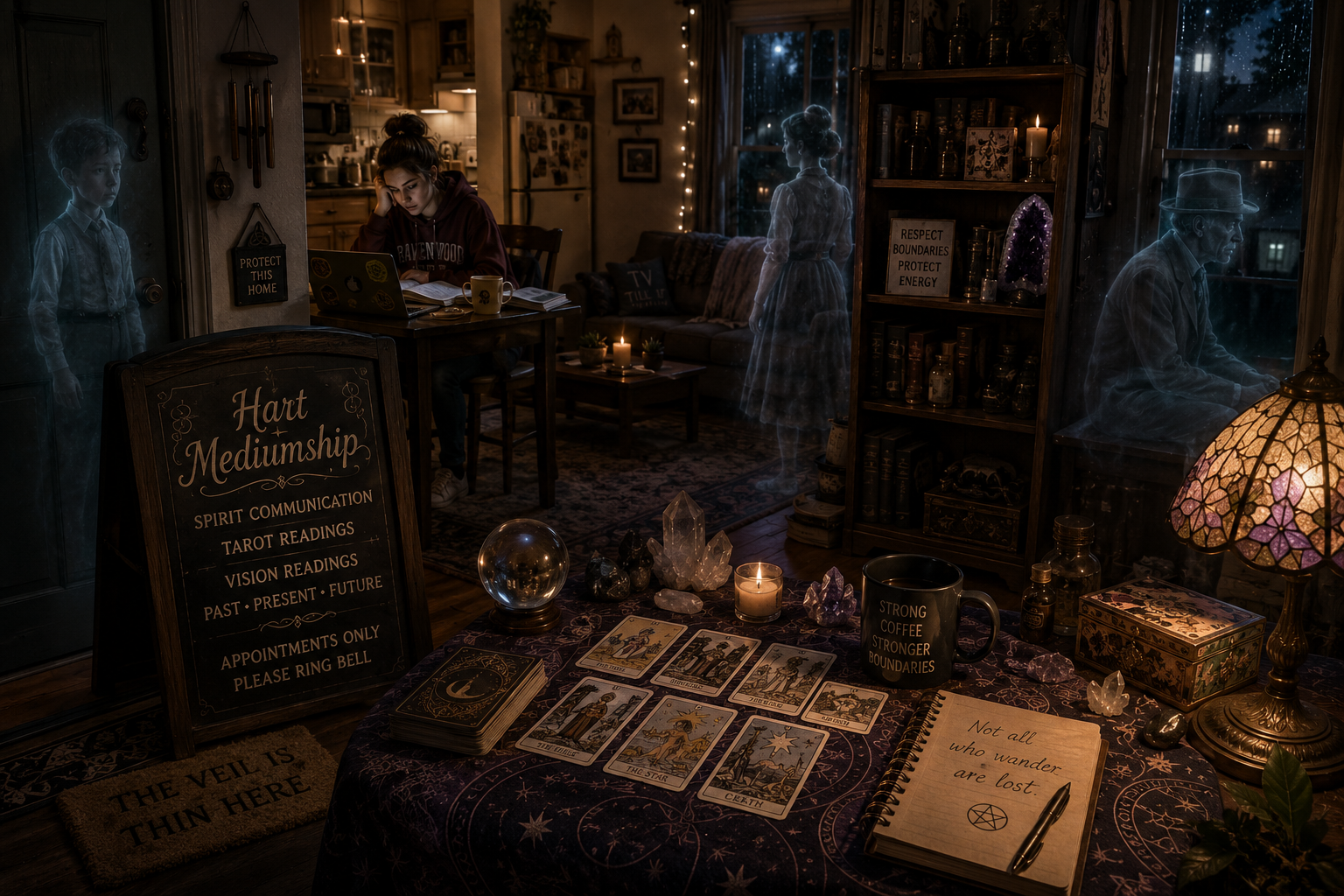Cover art for Whispers Through the Veil, a drama scenario on AI Dungeon