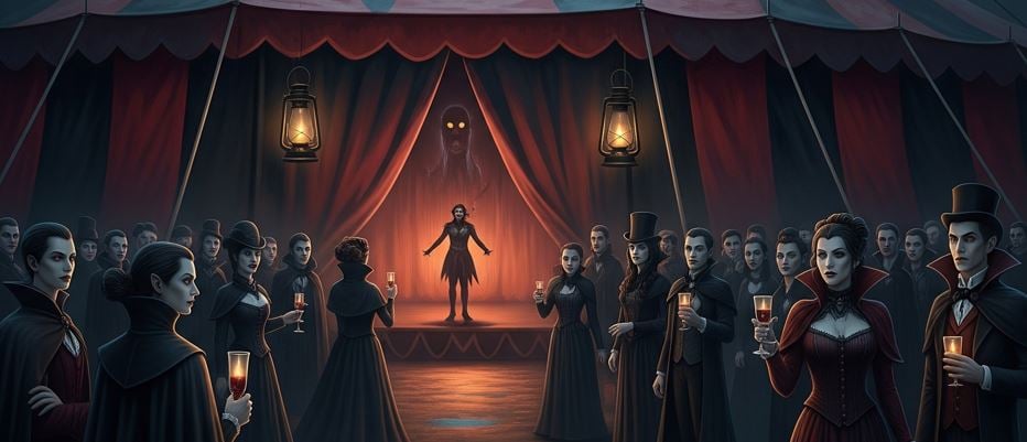 Cover art for The Crimson Circus, a vampires scenario on AI Dungeon