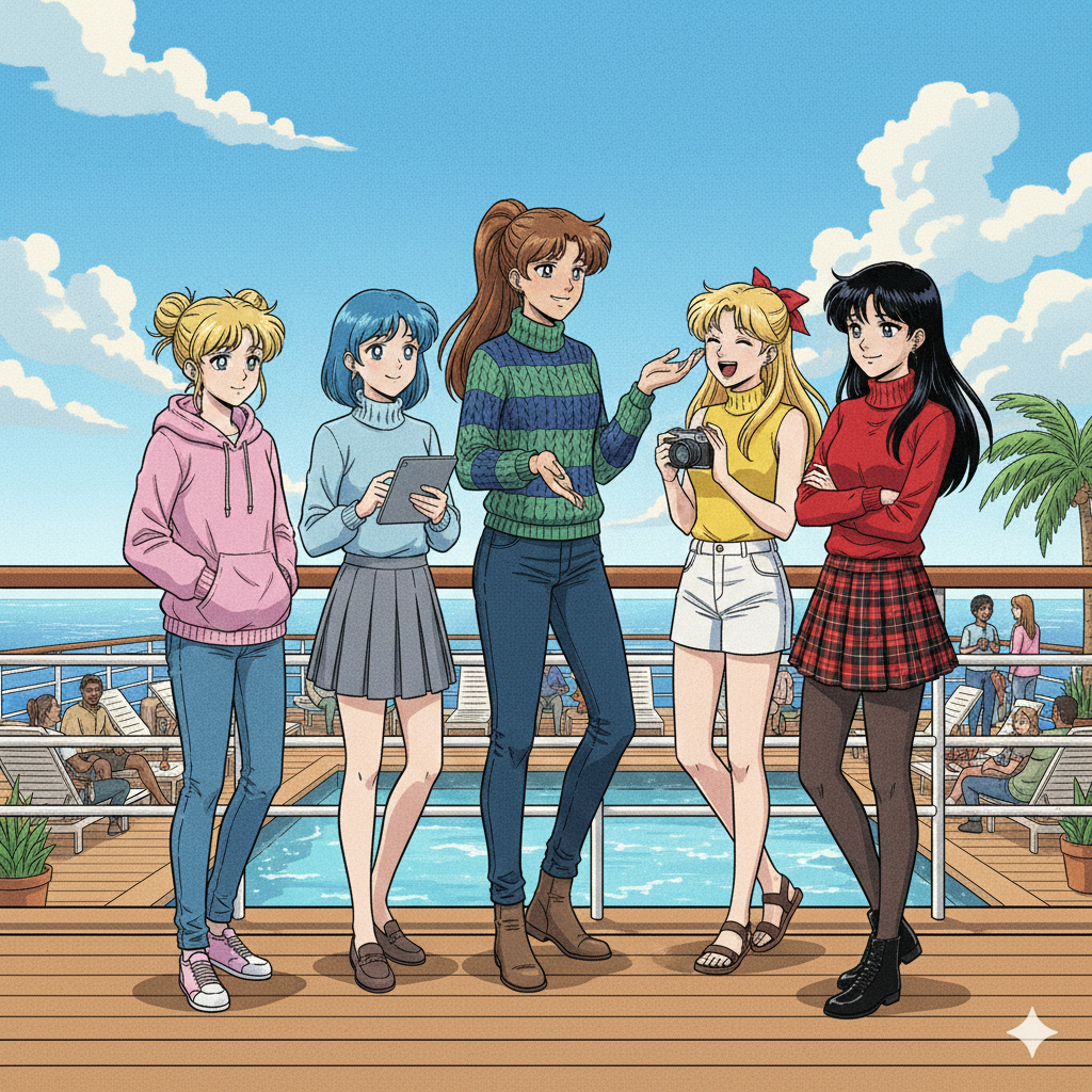 Cover art for Sailor Scout Cruise Ship, a sailor moon scenario on AI Dungeon