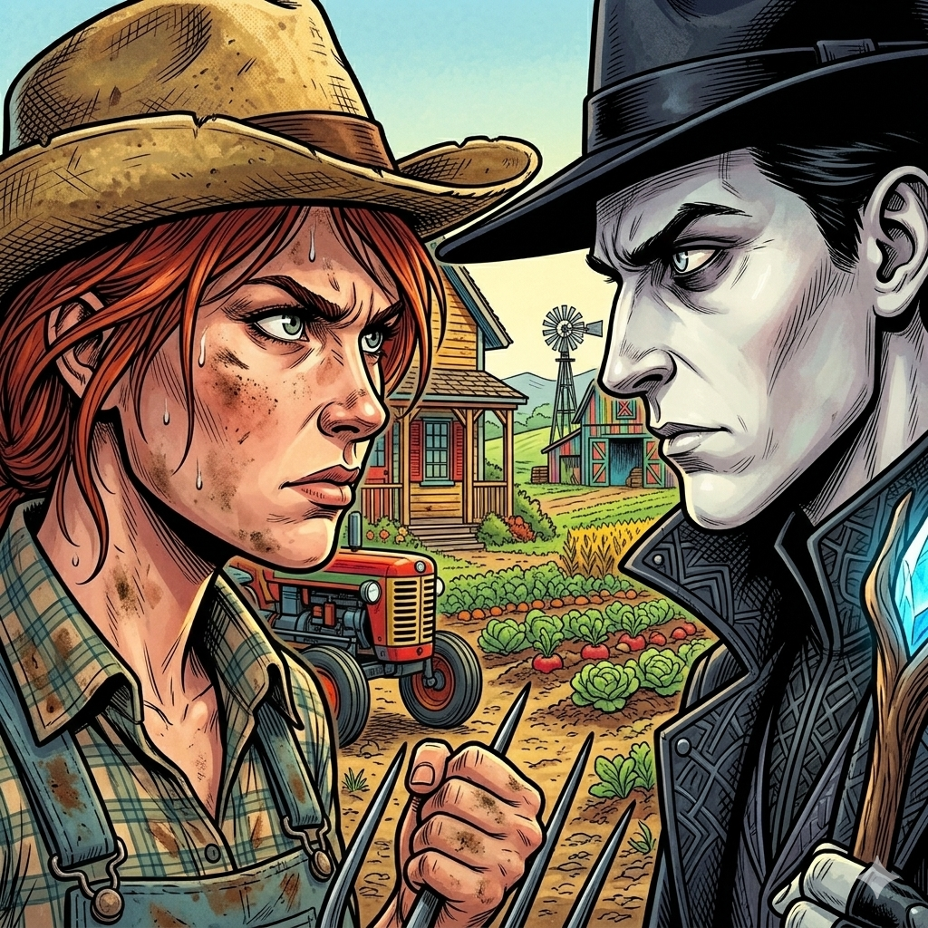 Cover art for Dirt VS Divinity, a farm scenario on AI Dungeon