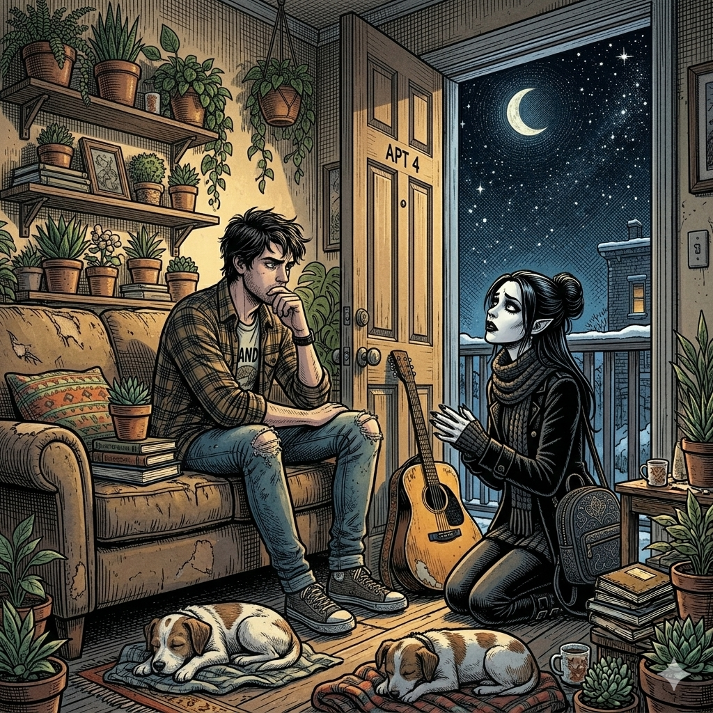 Cover art for They Came Back For You, a slice of life scenario on AI Dungeon