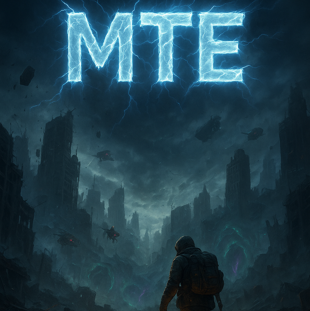 Cover art for MTE: Mass Tear Event, a post apocalyptic scenario on AI Dungeon