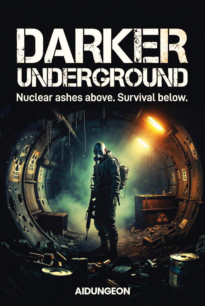 Cover art for Darker Underground, a post apocalyptic scenario on AI Dungeon