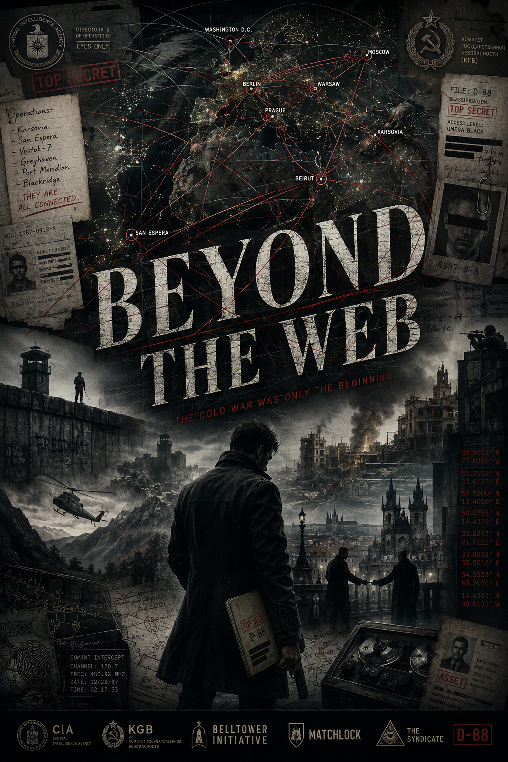 Cover art for Beyond the Web, a spy scenario on AI Dungeon