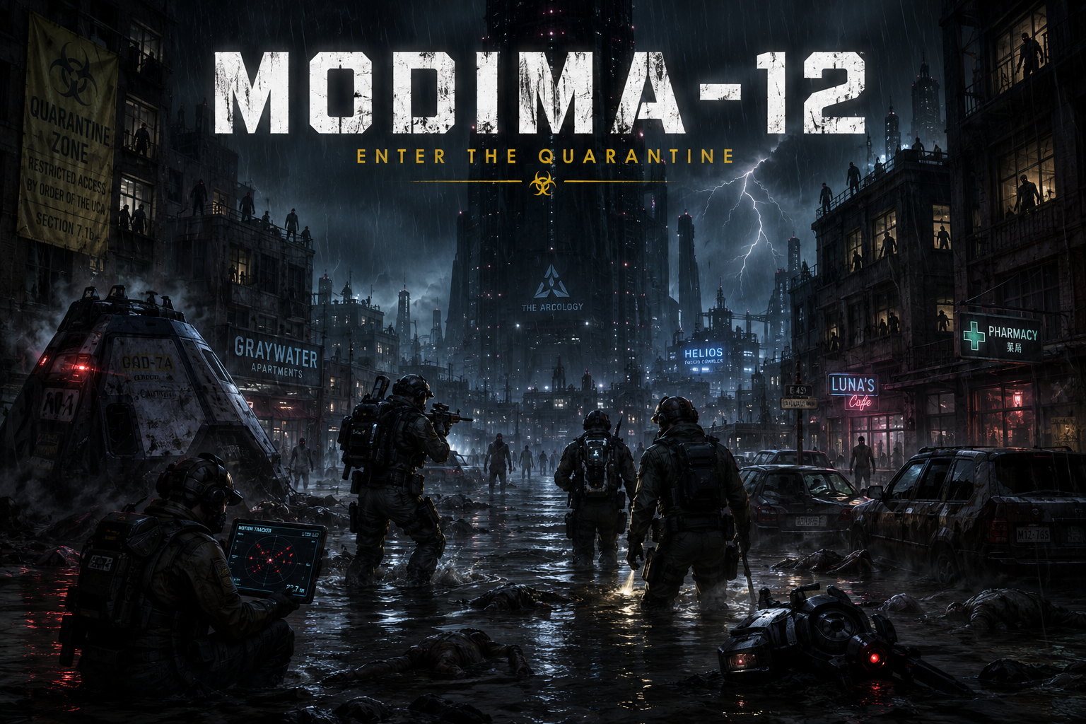 Cover art for Modima-12: Enter the Quarantine, a sci fi scenario on AI Dungeon