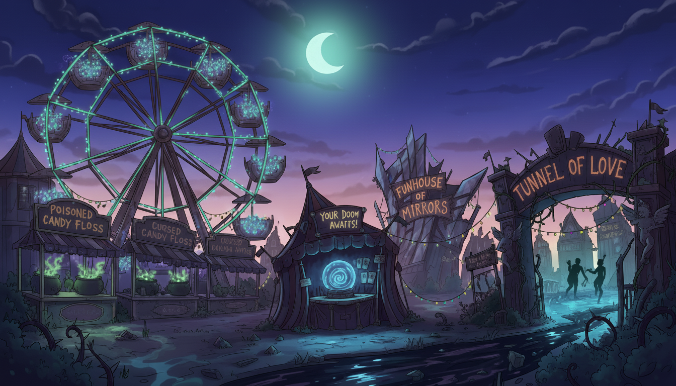 Cover art for Cursed Carnival, a transformation scenario on AI Dungeon