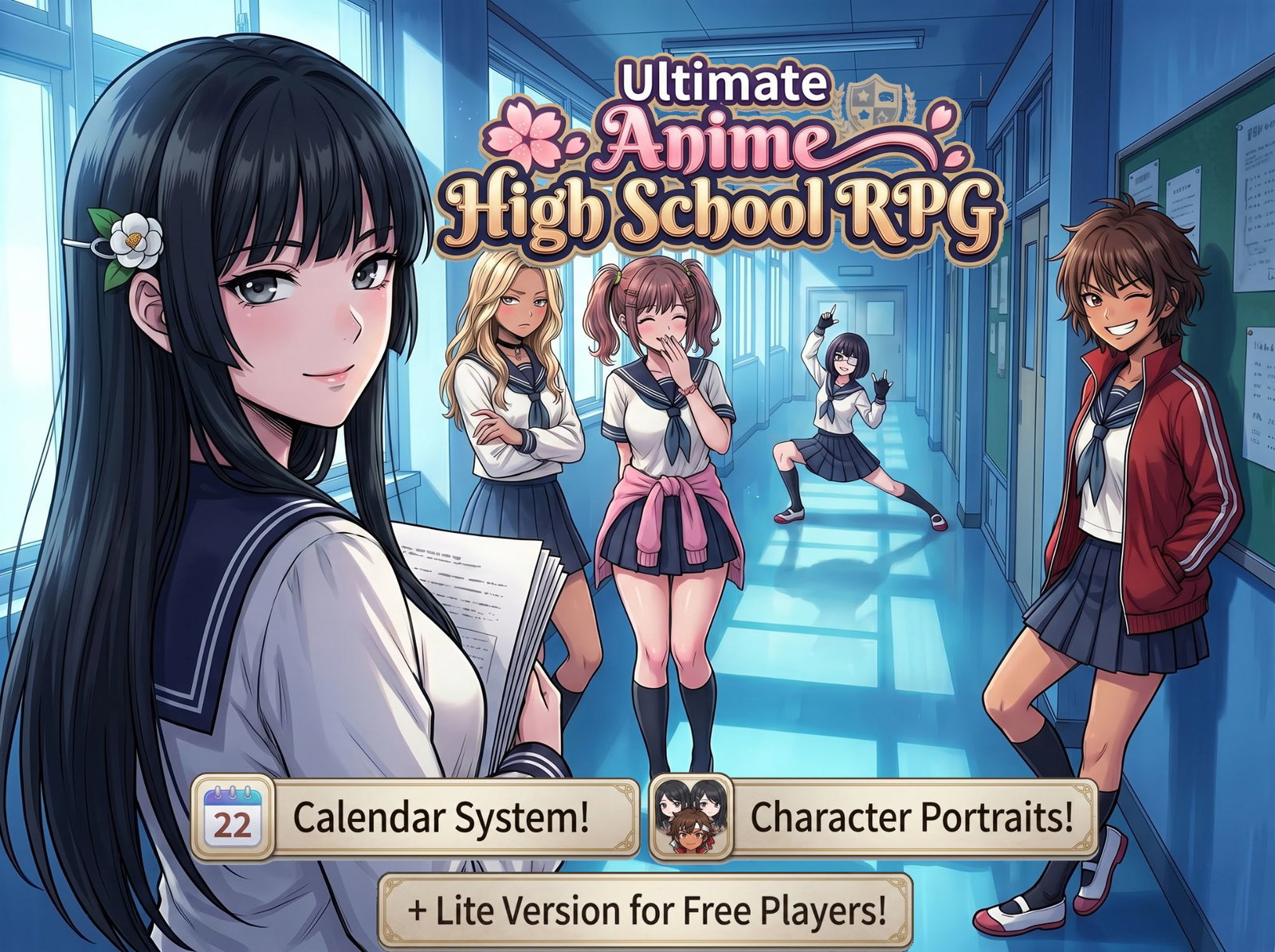 Cover art for 🏫 Anime High School RPG, a slice of life scenario on AI Dungeon
