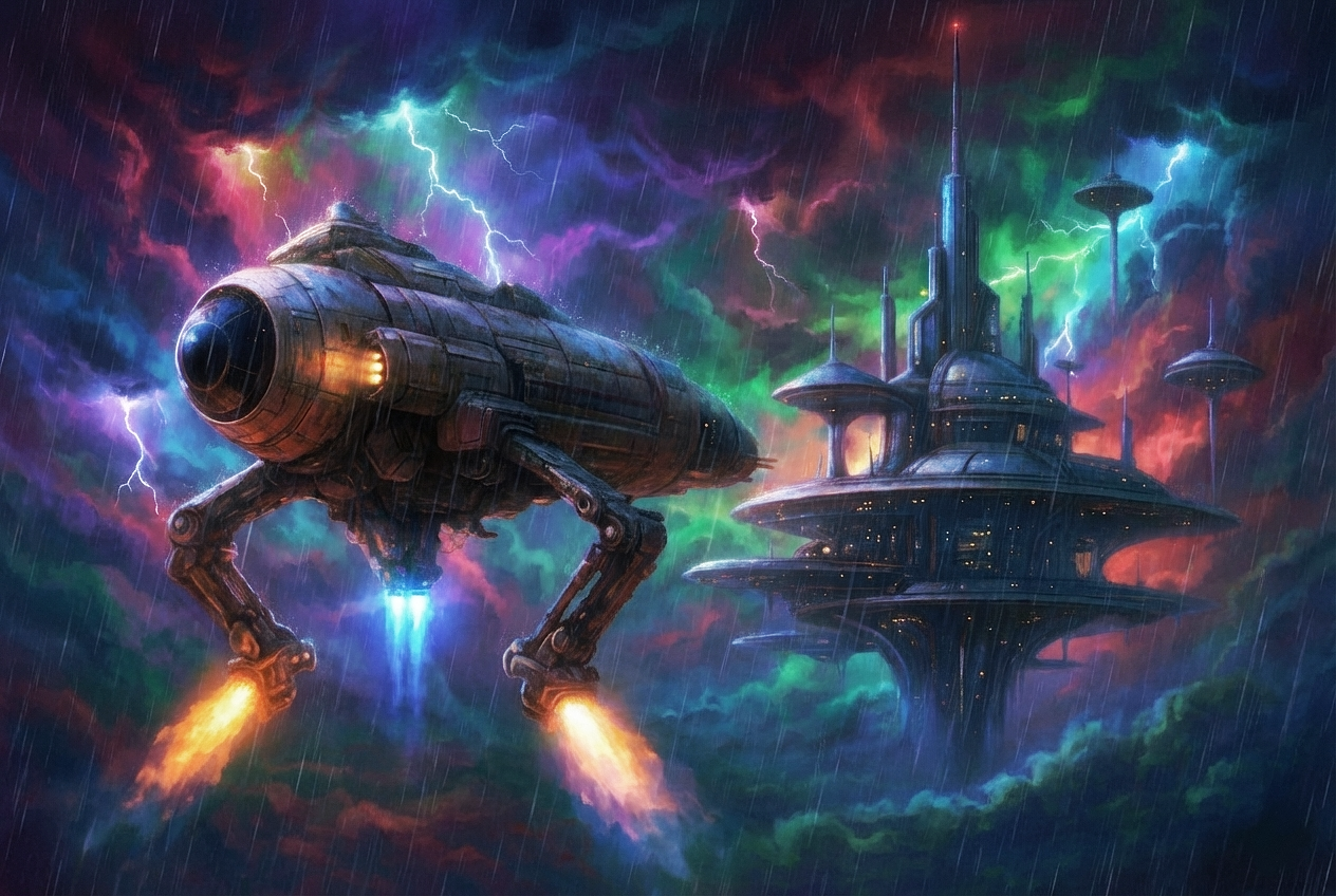 Cover art for Warp-Zone Voyage, a scifi scenario on AI Dungeon