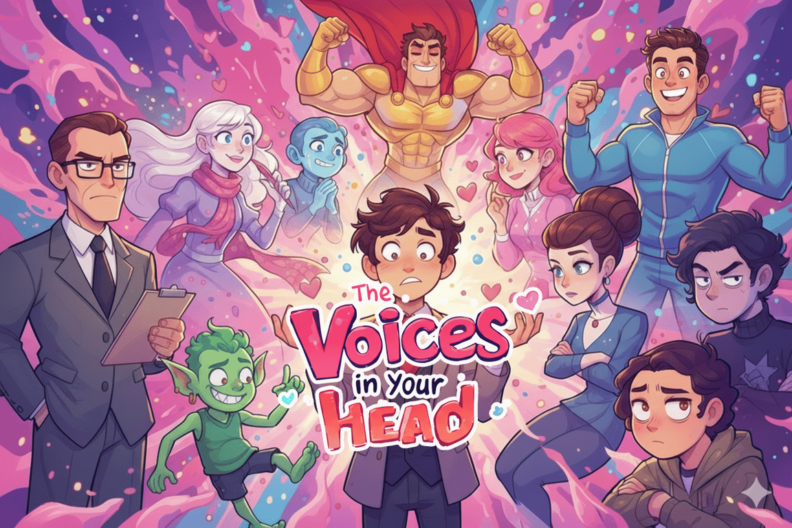 Cover art for The Voices in Your Head, a second person scenario on AI Dungeon