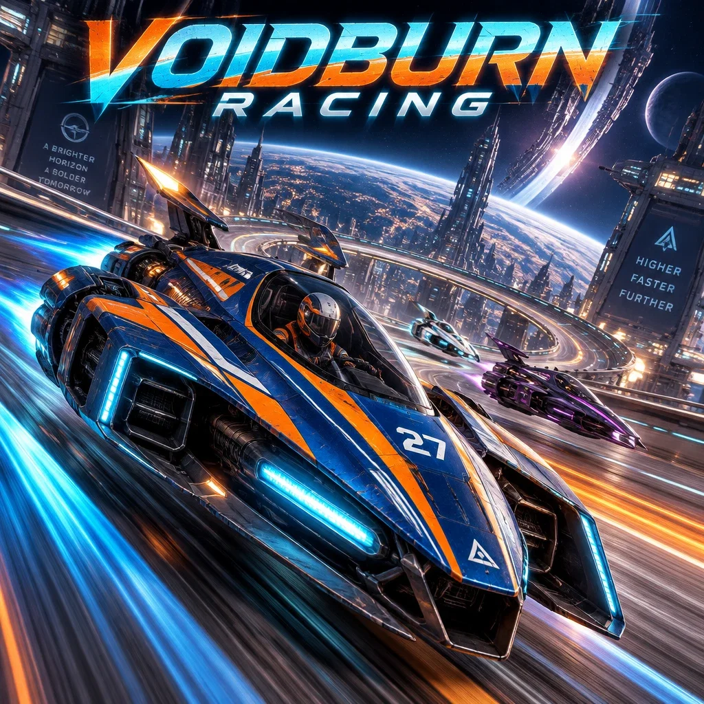 Cover art for Voidburn Racing, a racing world on Voyage