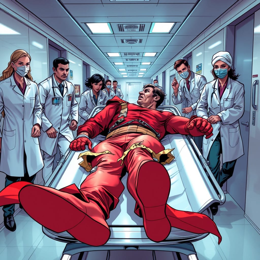 Cover art for Super Hero's Hospital (World Scenario), a hospital scenario on AI Dungeon