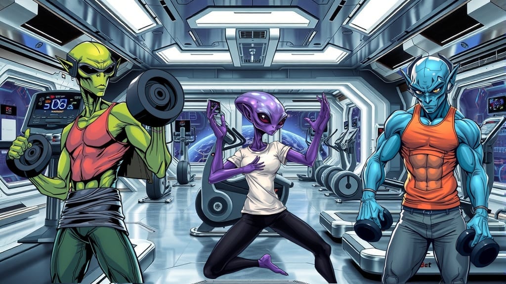 Cover art for Galactic Gym (SFW), a space scenario on AI Dungeon