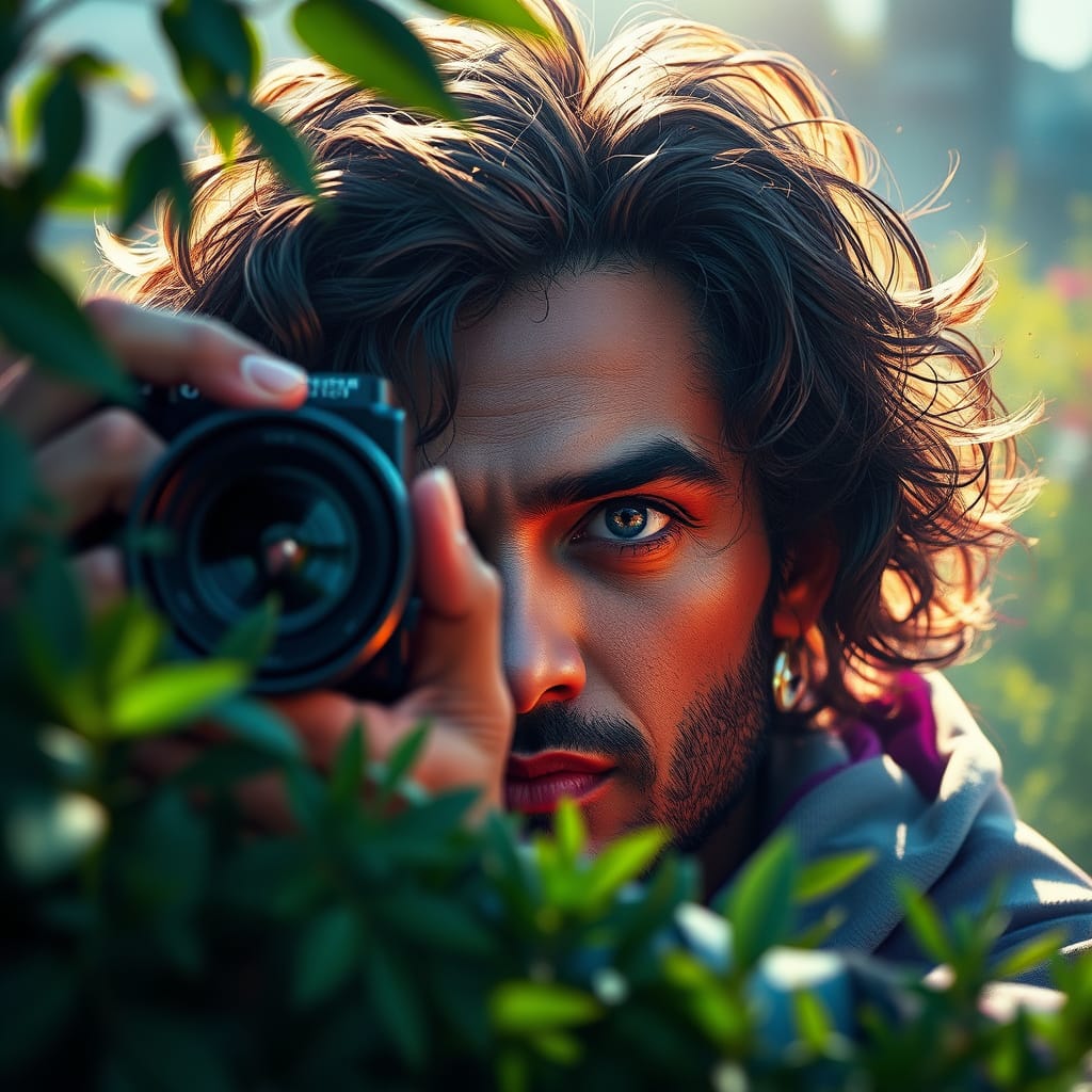 Cover art for Papparrazzo (tabloids photograph), a papparrazzi scenario on AI Dungeon