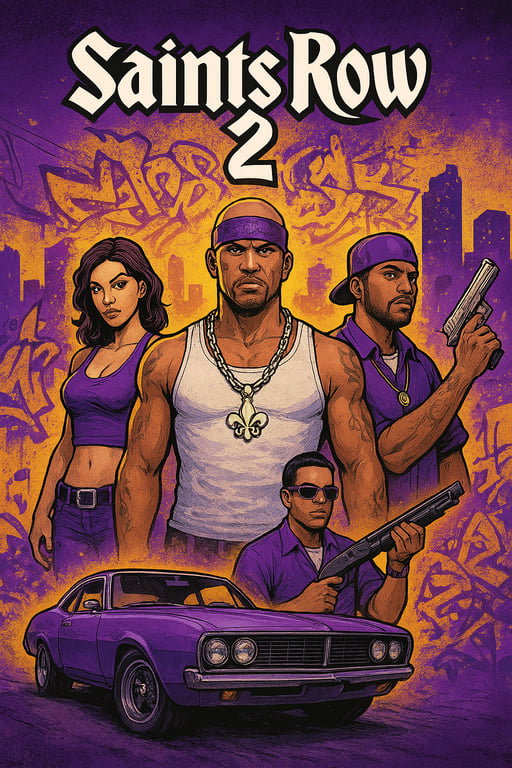 Cover art for Saints Row Two, a crime scenario on AI Dungeon