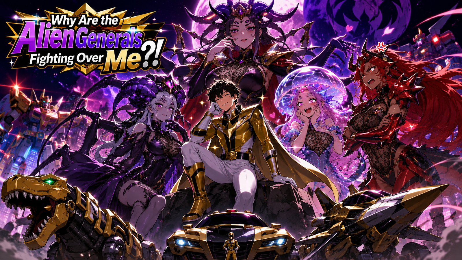 Cover art for Why Are the Alien Generals Fighting Over Me?!, a harem scenario on AI Dungeon