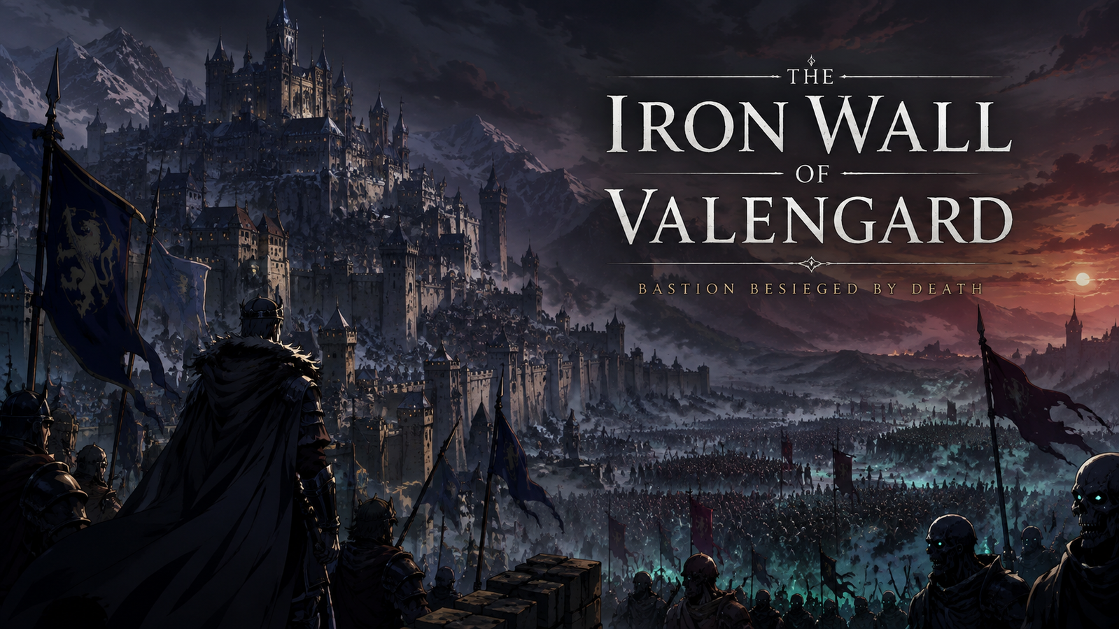 Cover art for The Iron Wall of Valengard: Bastion Besieged by Death, a fantasy scenario on AI Dungeon