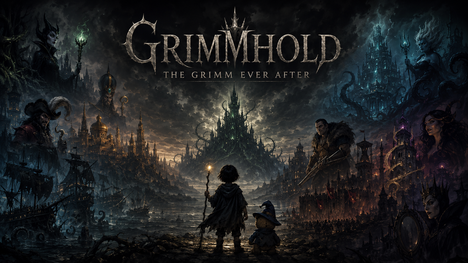 Cover art for Grimmhold, The Grimm Ever After, a grimdark scenario on AI Dungeon