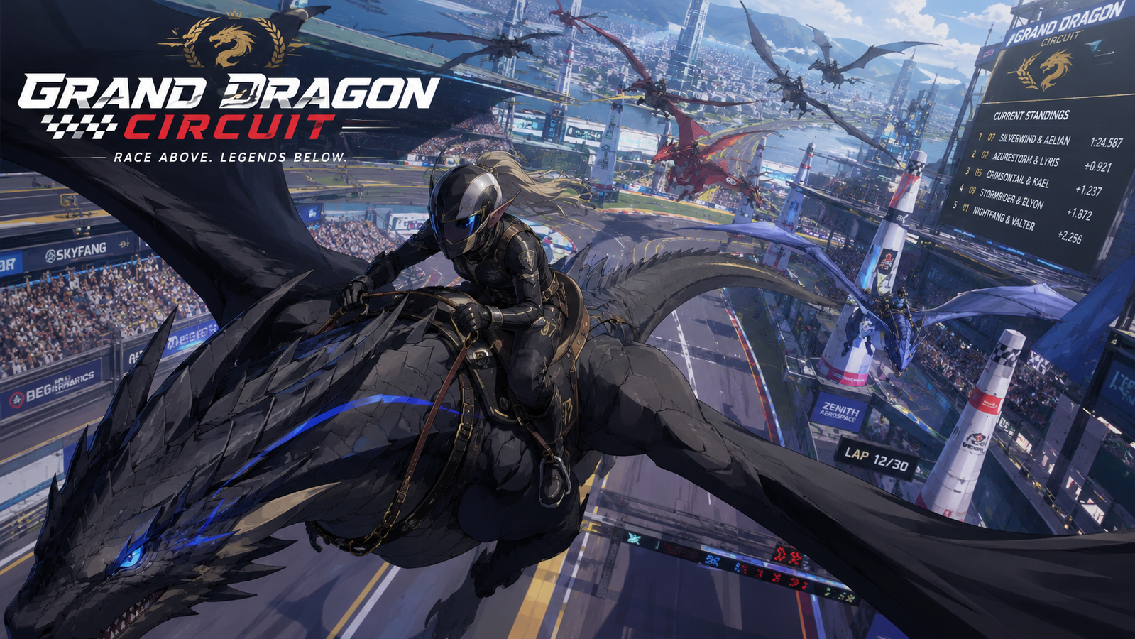 Cover art for Grand Dragon Circuit, a racing scenario on AI Dungeon
