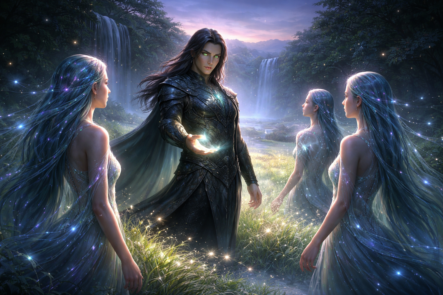Cover art for The Lands of Rivera, a magic scenario on AI Dungeon