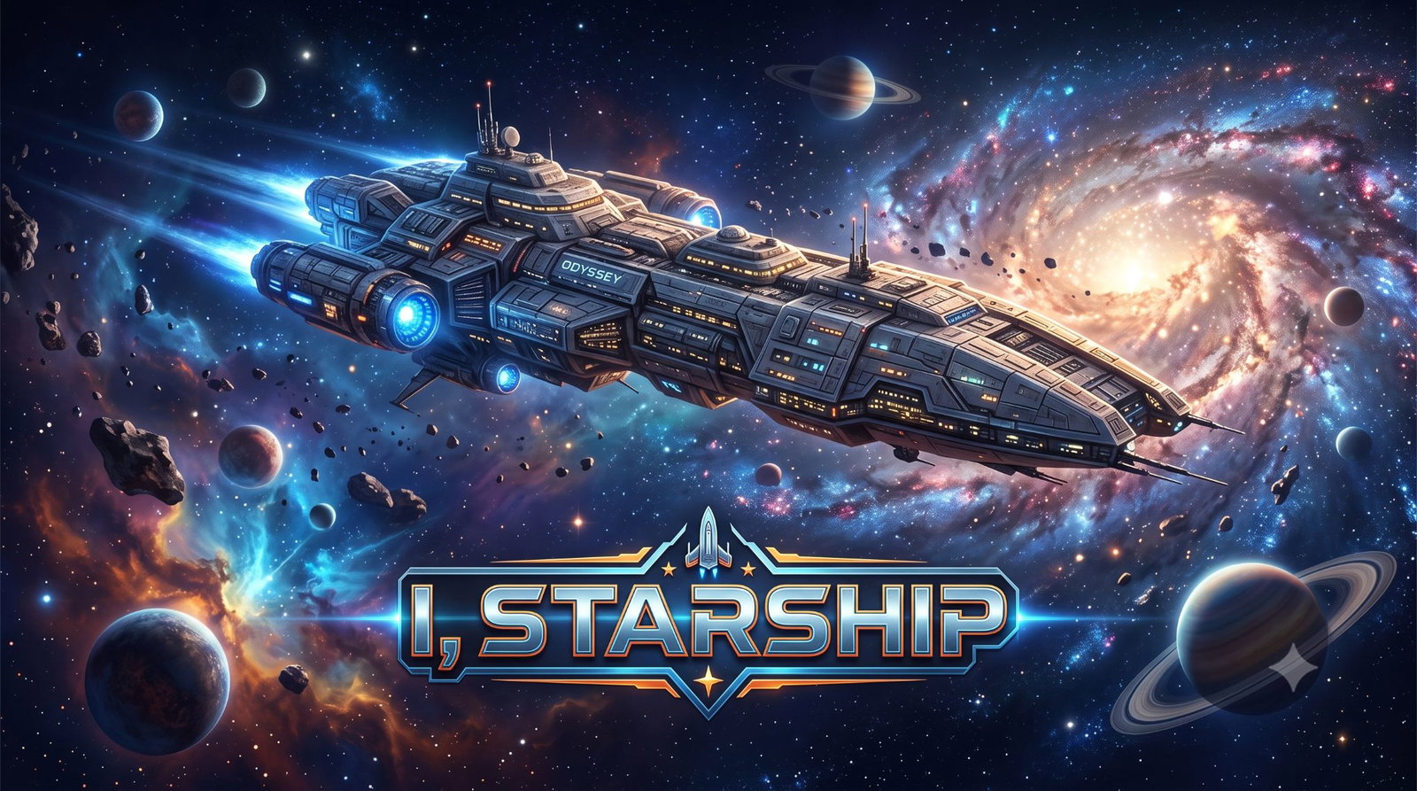 Cover art for I, STARSHIP, a sci fi world on Voyage