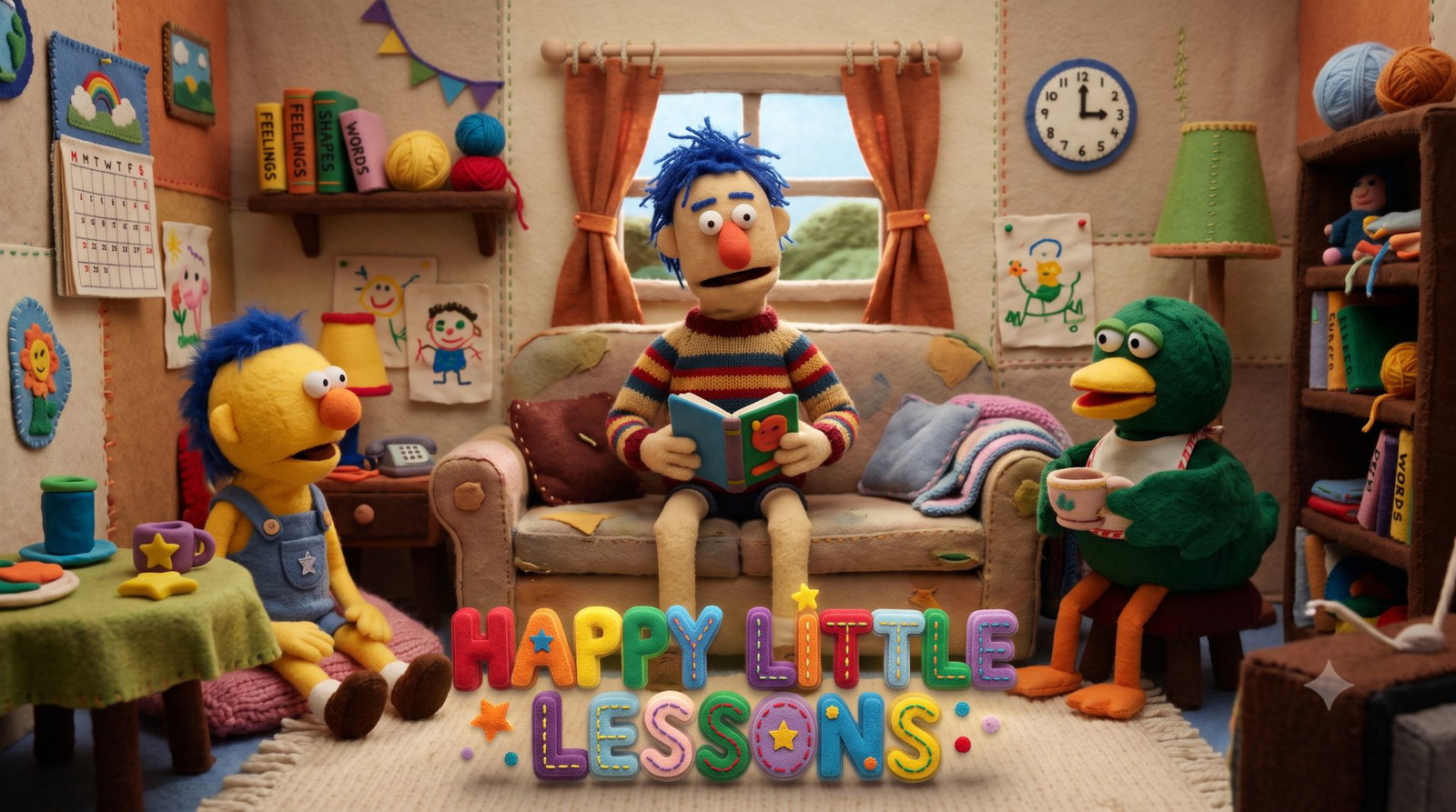 Cover art for HAPPY LITTLE LESSONS, an educational world on Voyage