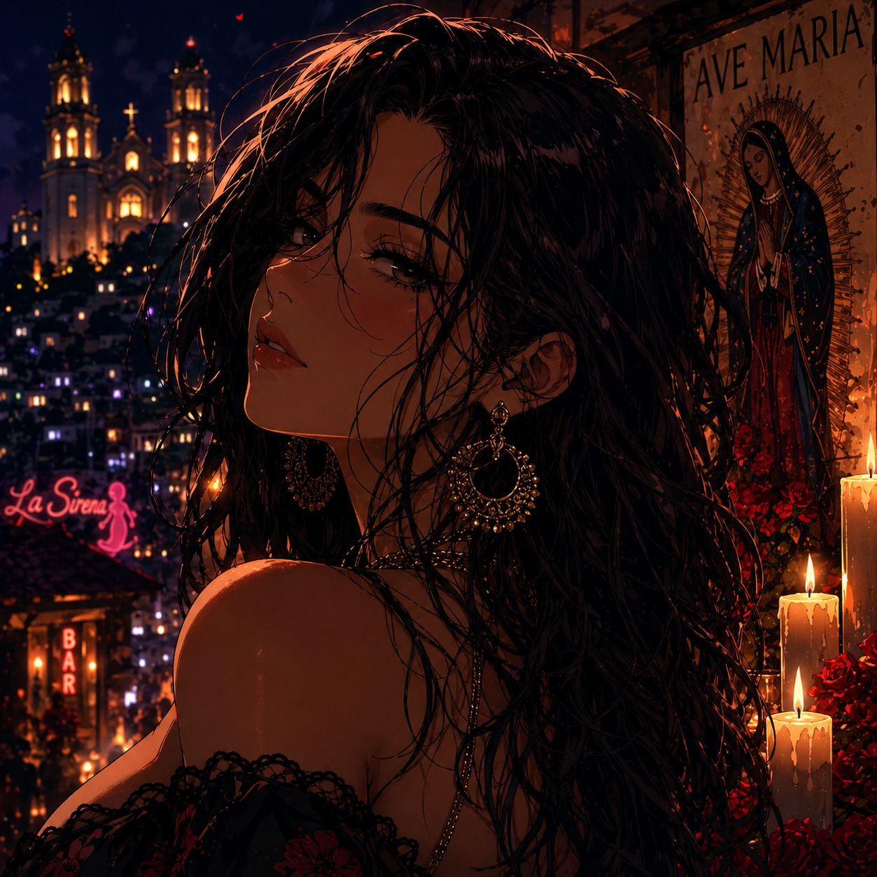 Cover art for Ave Maria: A Million and One Candle Lights, a romance scenario on AI Dungeon